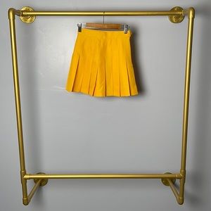 New American Apparel Pleated Tennis Skirt Gold